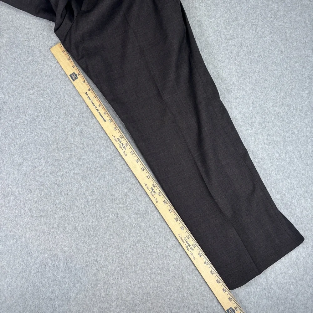 Banana Republic Dress Pants Mens 36x30 Brown Wool Blend Classic Fit Plaid